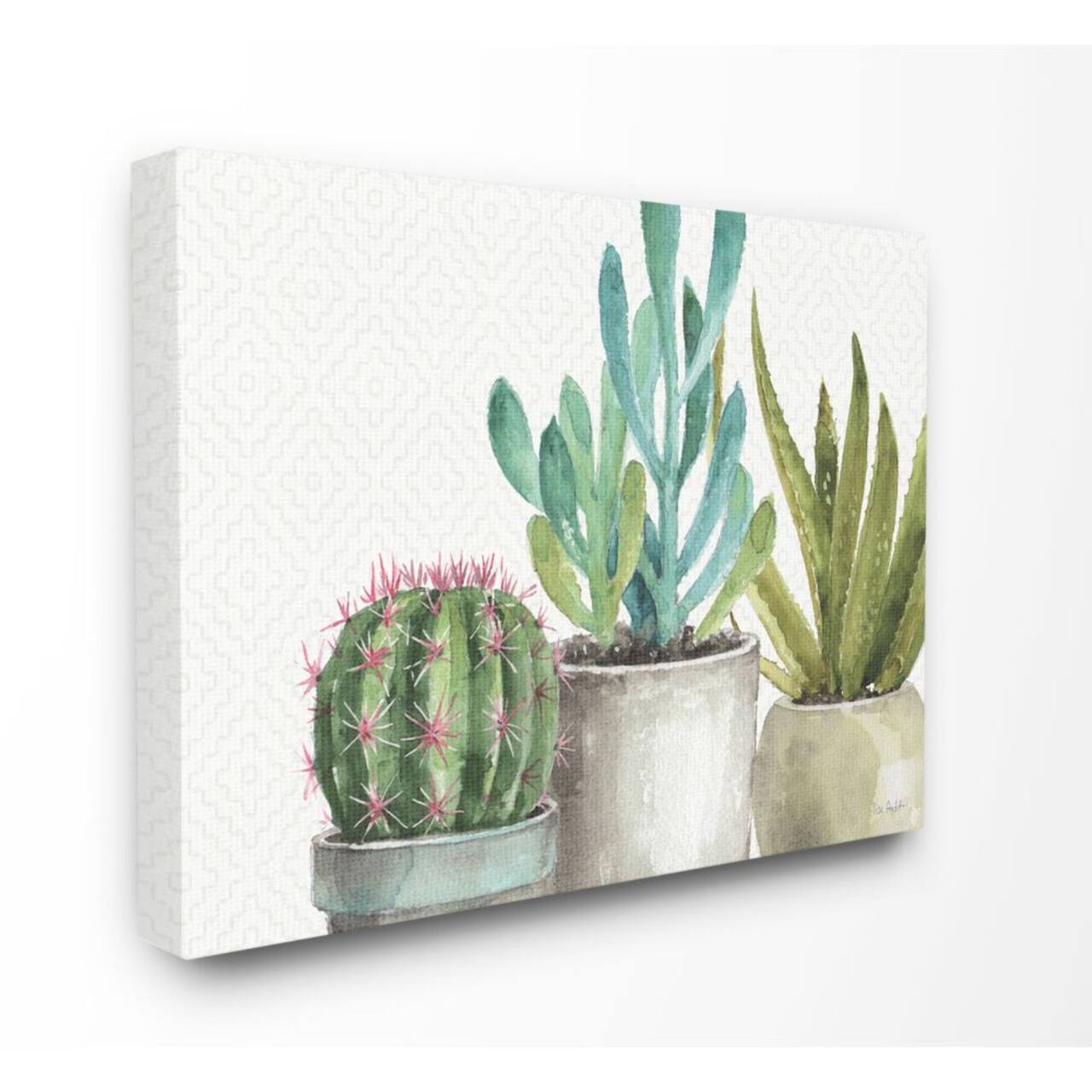 Stupell Industries Modern Succulents Canvas Wall Art